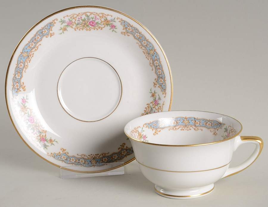 Monmouth Footed Cup & Saucer Set by Vogue-1
