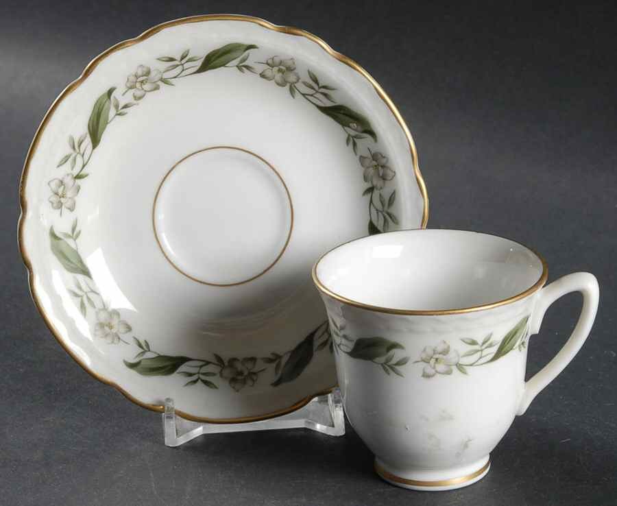 Old Charleston Footed Demitasse Cup & Saucer Set by Vogue-1