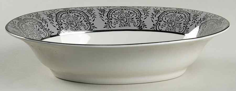 Silver Lace 10" Oval Vegetable Bowl by Vogue-1