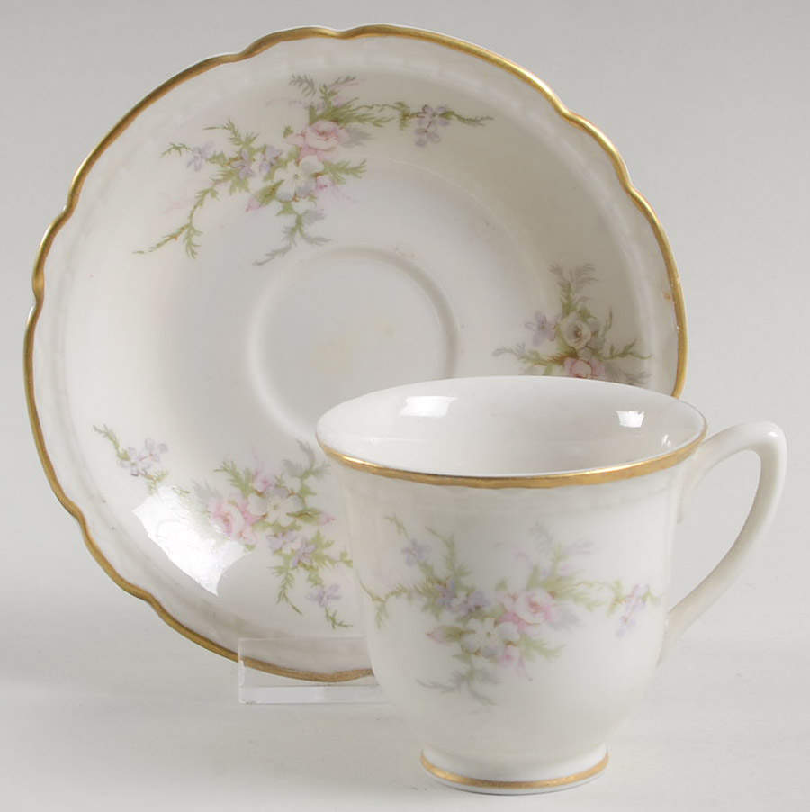 Susanna Footed Demitasse Cup & Saucer Set by Vogue-1