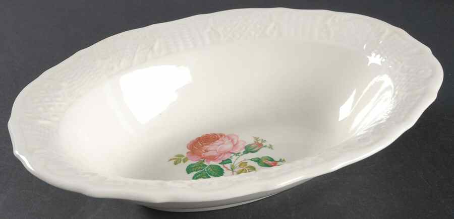 June Rose 9" Oval Vegetable Bowl by Vogue-1