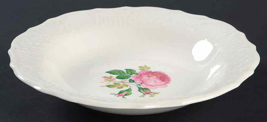 June Rose Rim Soup Bowl by Vogue-1