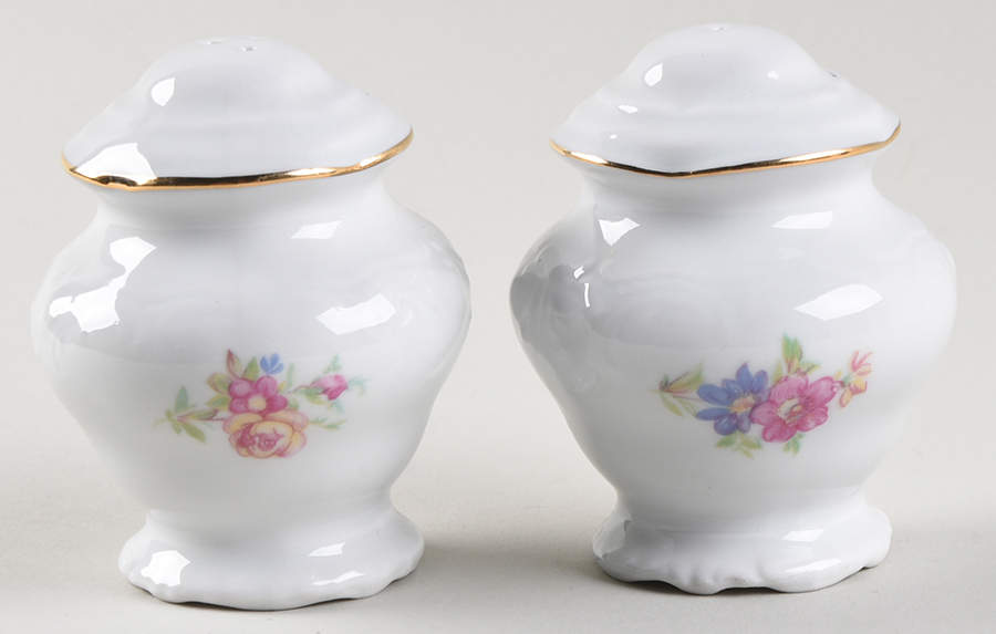 Wanda (Scalloped, Embossed) Salt & Pepper Set by Vendome Porcelain-1