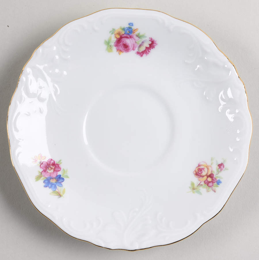 Wanda (Scalloped, Embossed) Saucer for Footed Cup by Vendome Porcelain-1