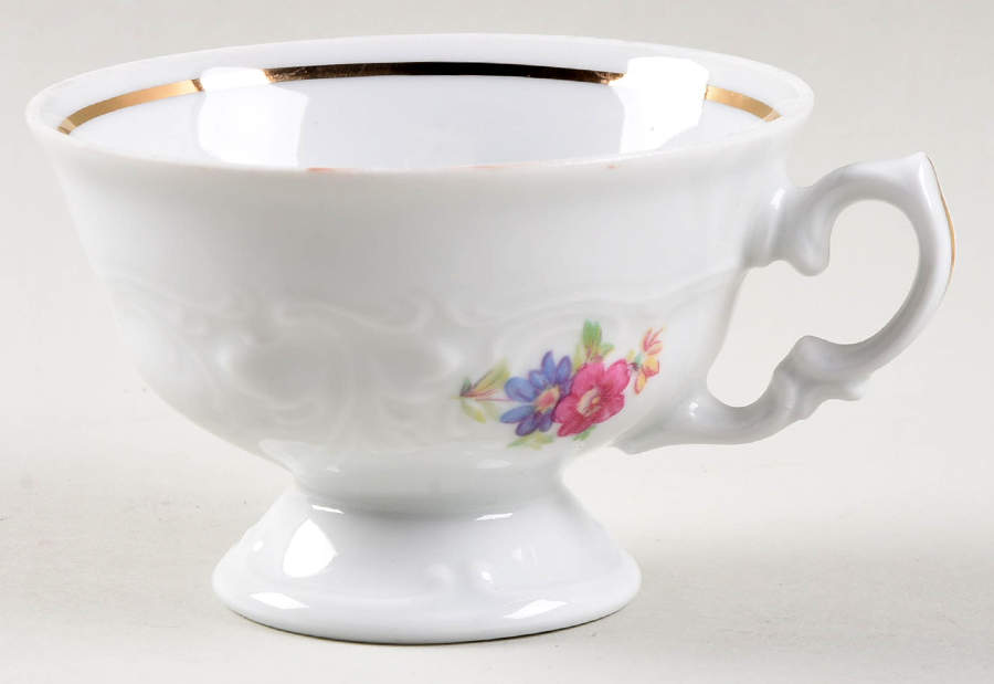 Wanda (Scalloped, Embossed) Footed Cup by Vendome Porcelain-1