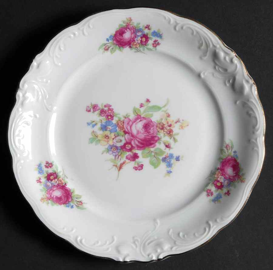 Wanda (Scalloped, Embossed) Bread & Butter Plate by Vendome Porcelain-1