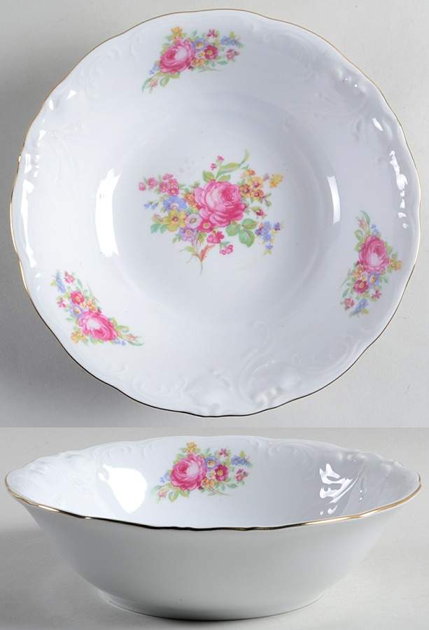 Wanda (Scalloped, Embossed) 9" Round Vegetable Bowl by Vendome Porcelain-1