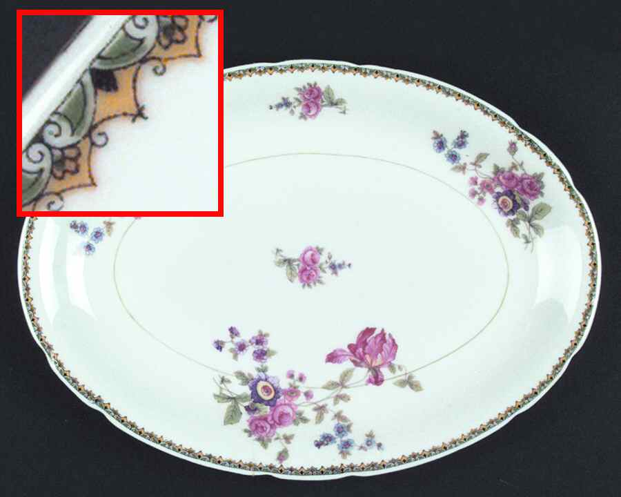 VIT107 14" Oval Serving Platter by Victoria (Czech)-1