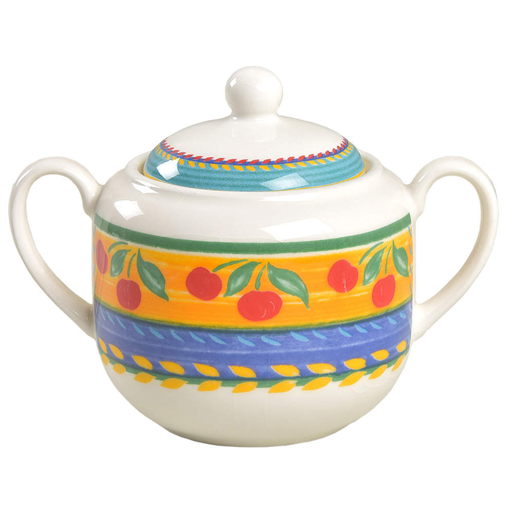Fruit Fantasy Sugar Bowl & Lid by Vista Alegre-1