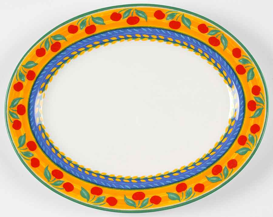 Fruit Fantasy 13" Oval Serving Platter by Vista Alegre-1