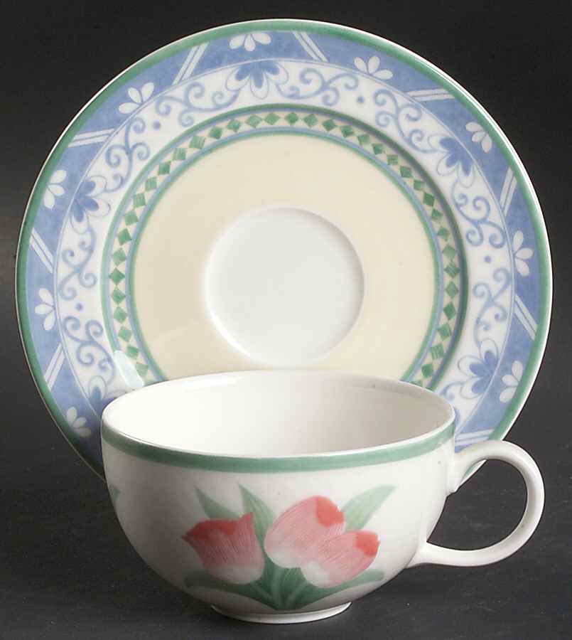 Perugia Flat Cup & Saucer Set by Villeroy & Boch-1