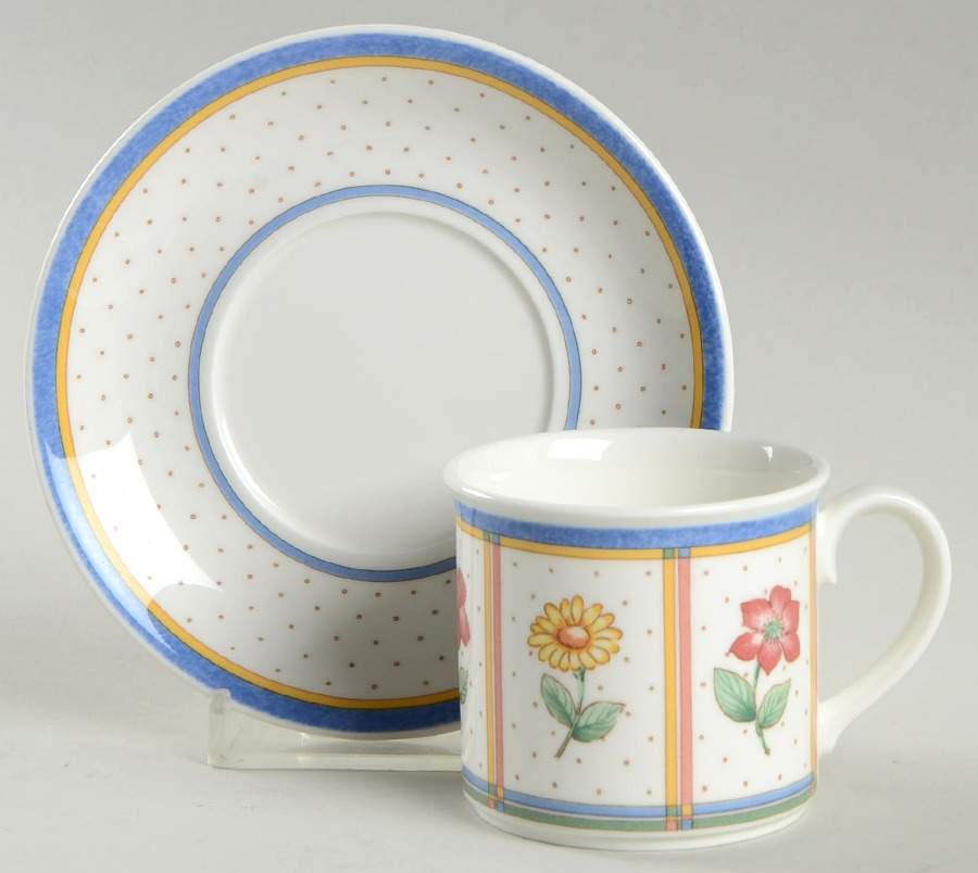 Julie Flat Demitasse Cup & Saucer Set by Villeroy & Boch-1