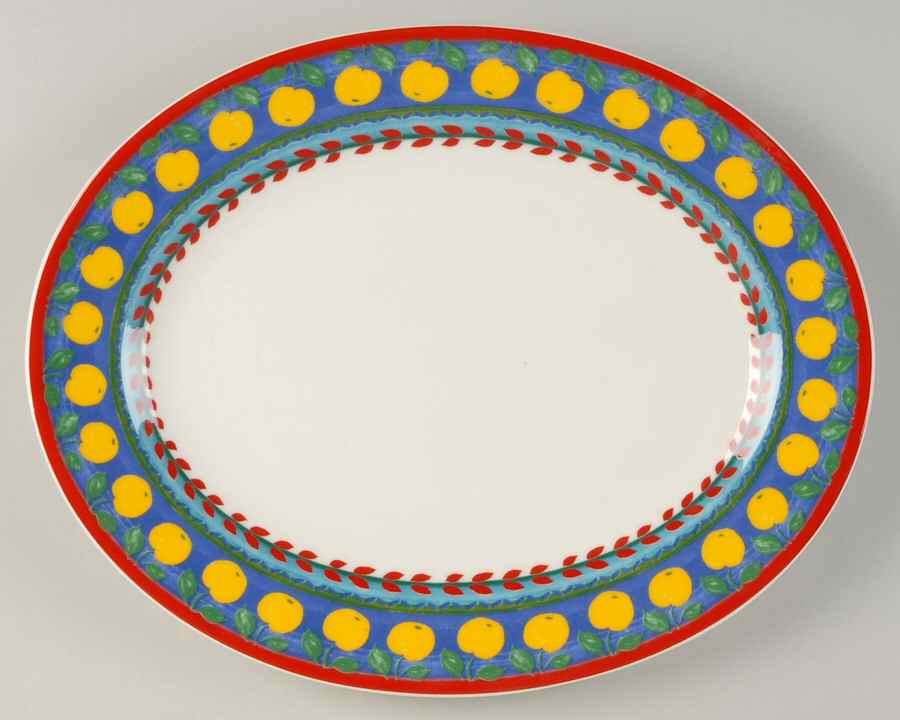 Fruit Fantasy 13" Oval Serving Platter by Vista Alegre-1
