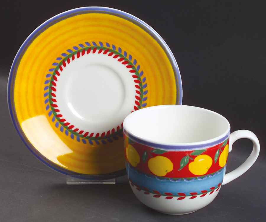 Fruit Fantasy Breakfast Cup & Saucer Set by Vista Alegre-1