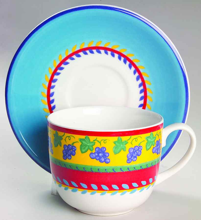 Fruit Fantasy Breakfast Cup & Saucer Set by Vista Alegre-1