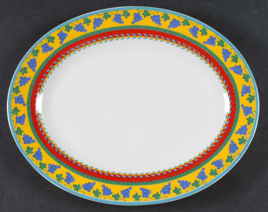 Fruit Fantasy 13" Oval Serving Platter by Vista Alegre-1