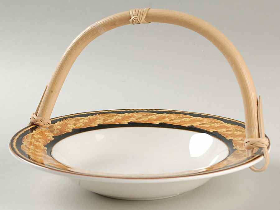 Renaissance 7''-7 1/4'' Basket W/Bamboo Handle HC by Victoria & Beale-1