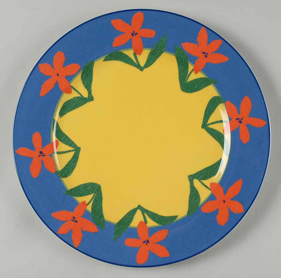 Orange Flower Dinner Plate by Vista Alegre-1