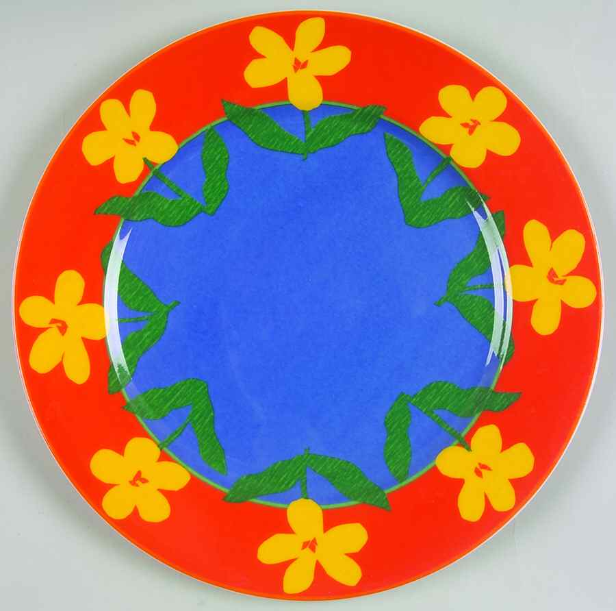 Yellow Flower Dinner Plate by Vista Alegre-1