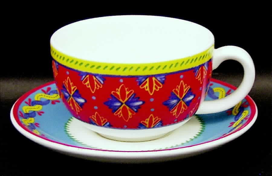 Bahia Flat Cup & Saucer Set by Vista Alegre-1