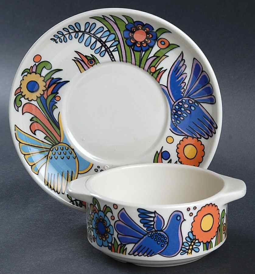 Acapulco Flat Cream Soup Bowl & Saucer Set by Villeroy & Boch-1