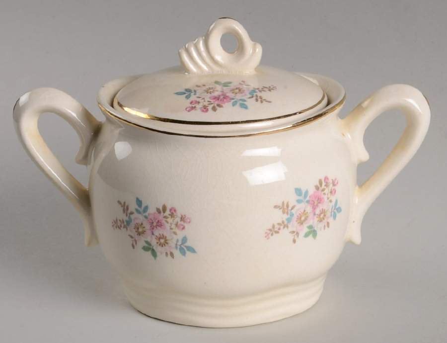 Nancy Lee Sugar Bowl & Lid by Vanity Fair-1