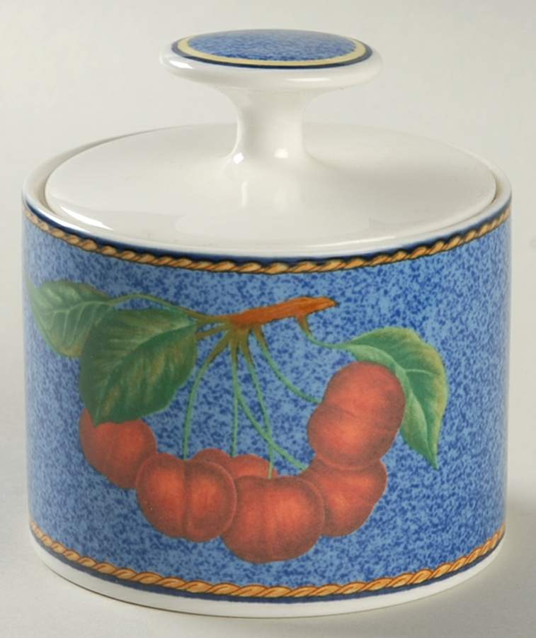 Blue Harvest Sugar Bowl & Lid by Victoria & Beale-1