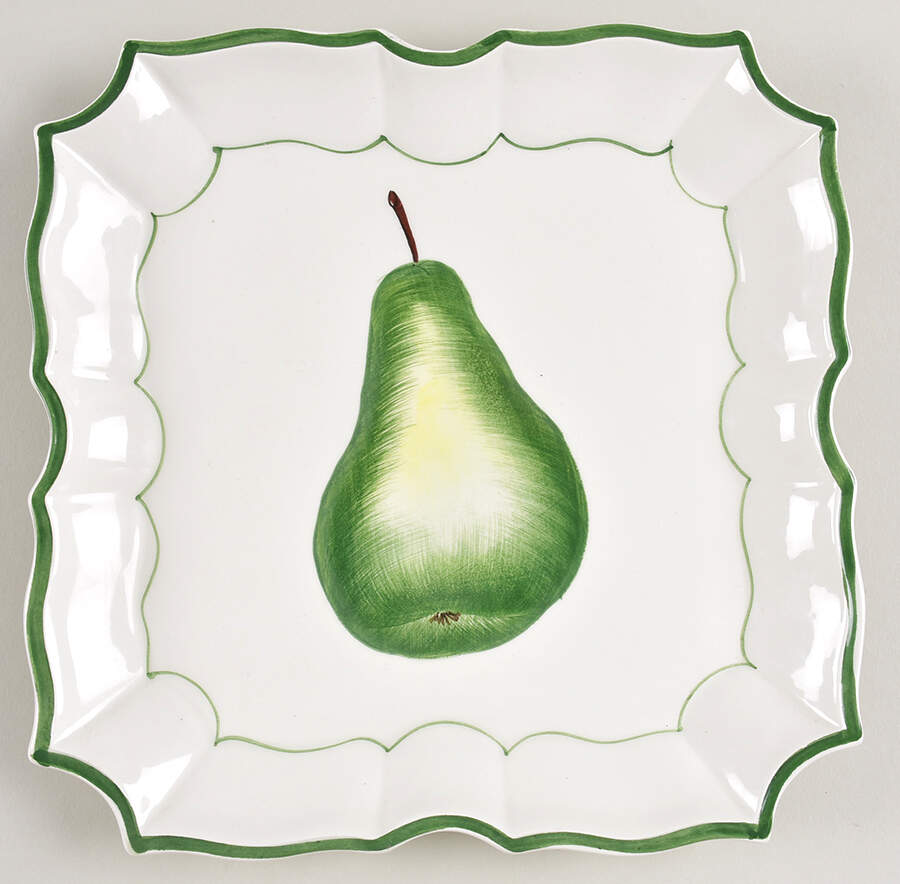 Disappearing Pears Wall Plate by Vietri (Italy)-1