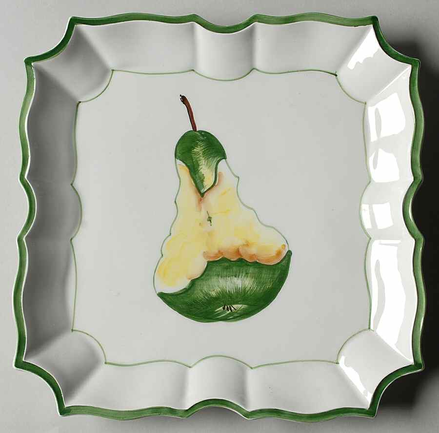 Disappearing Pears Wall Plate by Vietri (Italy)-1