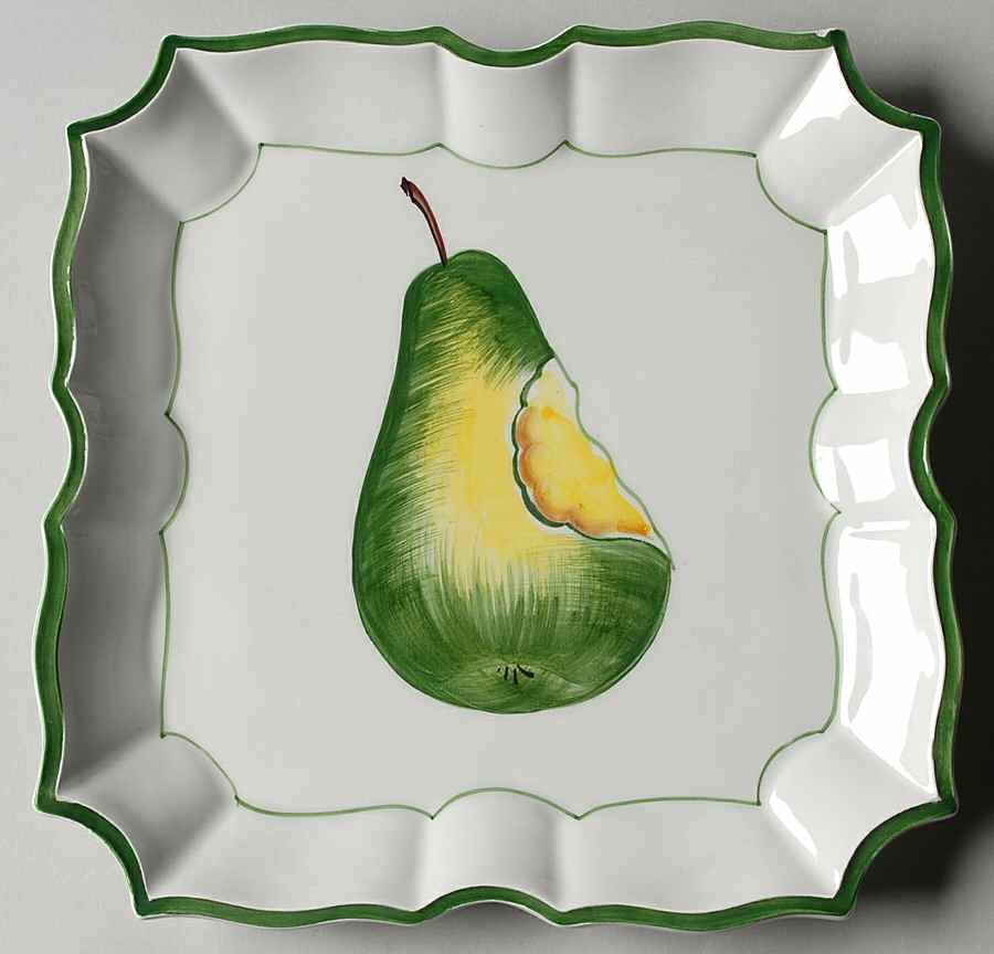 Disappearing Pears Wall Plate by Vietri (Italy)-1