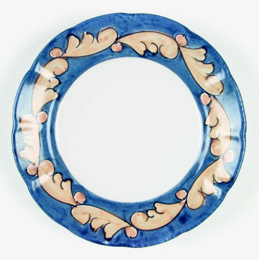 Florentine Purple and Yellow Dinner Plate by Vietri (Italy)-1