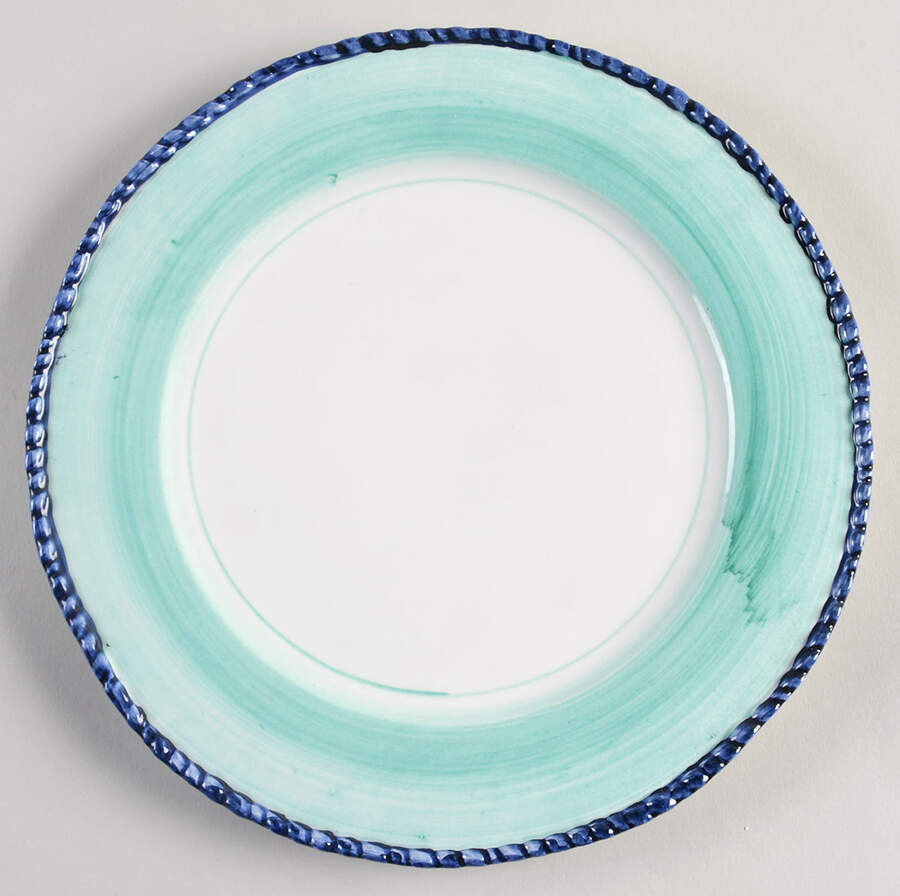 Acqua Pesce Accent Dinner Plate by Vietri (Italy)-1