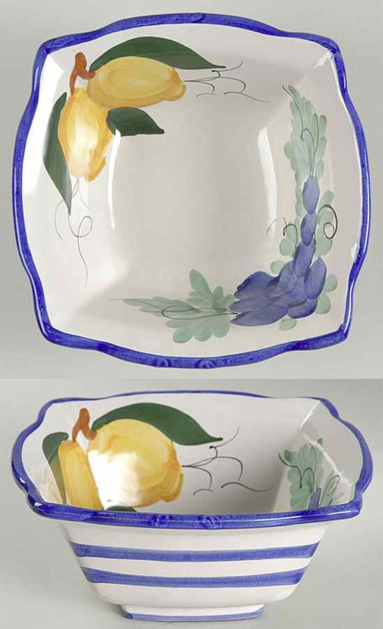 Frutta Amalfi Square Cereal Bowl by Vietri (Italy)-1