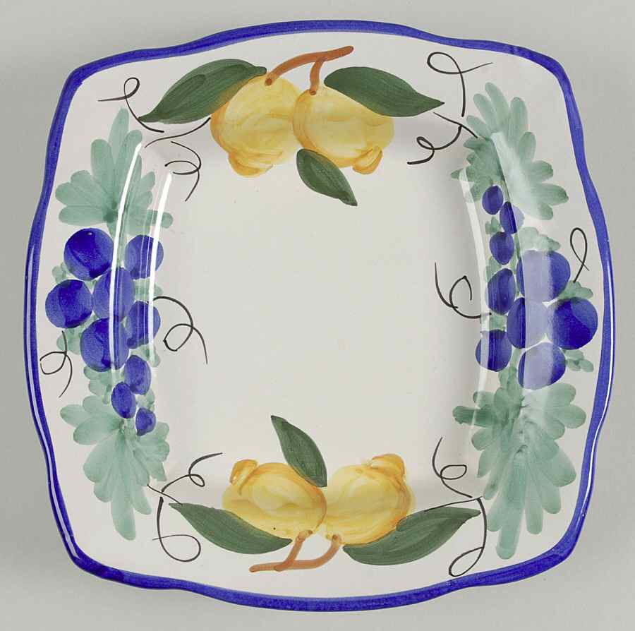 Frutta Amalfi Square Salad Plate by Vietri (Italy)-1