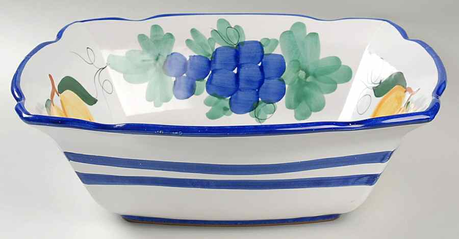Frutta Amalfi Square Salad Serving Bowl by Vietri (Italy)-1