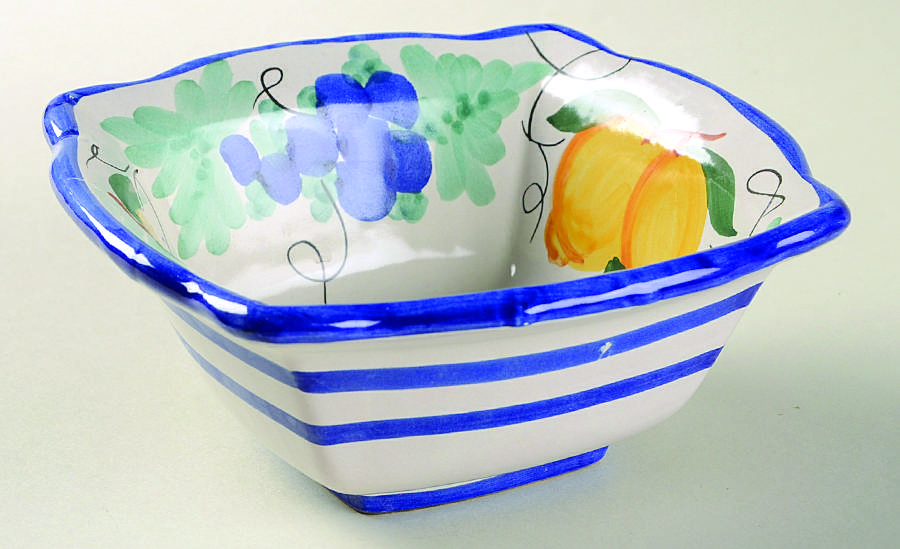 Frutta Amalfi Square Cereal Bowl by Vietri (Italy)-1
