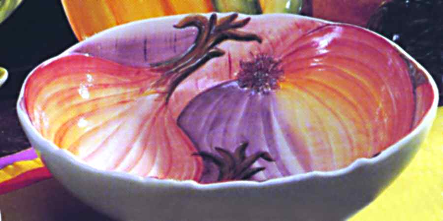 Grand Vegetables 13" Large Salad Serving Bowl by Vietri (Italy)-1
