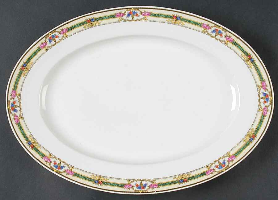 VIT121 15" Oval Serving Platter by Victoria (Czech)-1