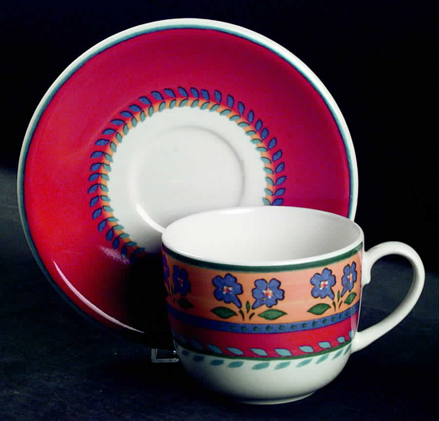 Blue Flowers Breakfast Cup & Saucer Set by Vista Alegre-1