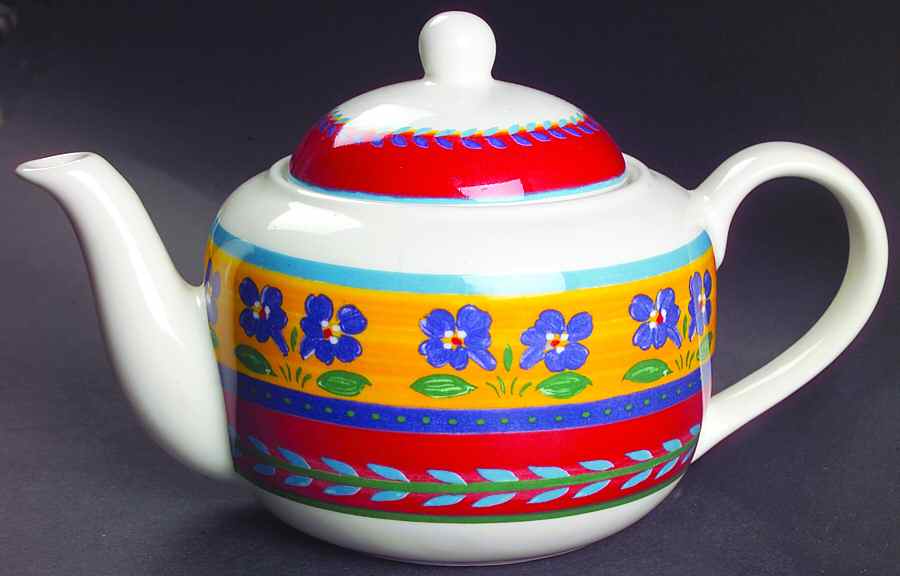 Blue Flowers Teapot & Lid by Vista Alegre-1