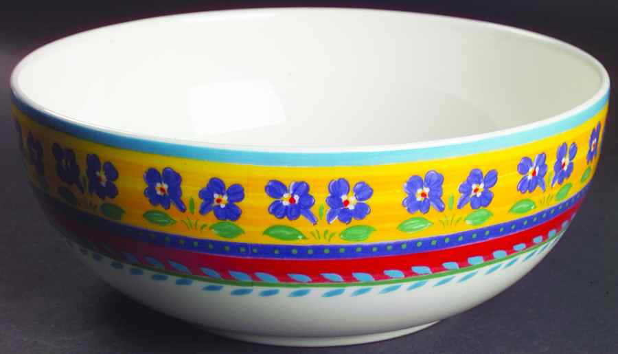 Blue Flowers 10" Large Salad Serving Bowl by Vista Alegre-1