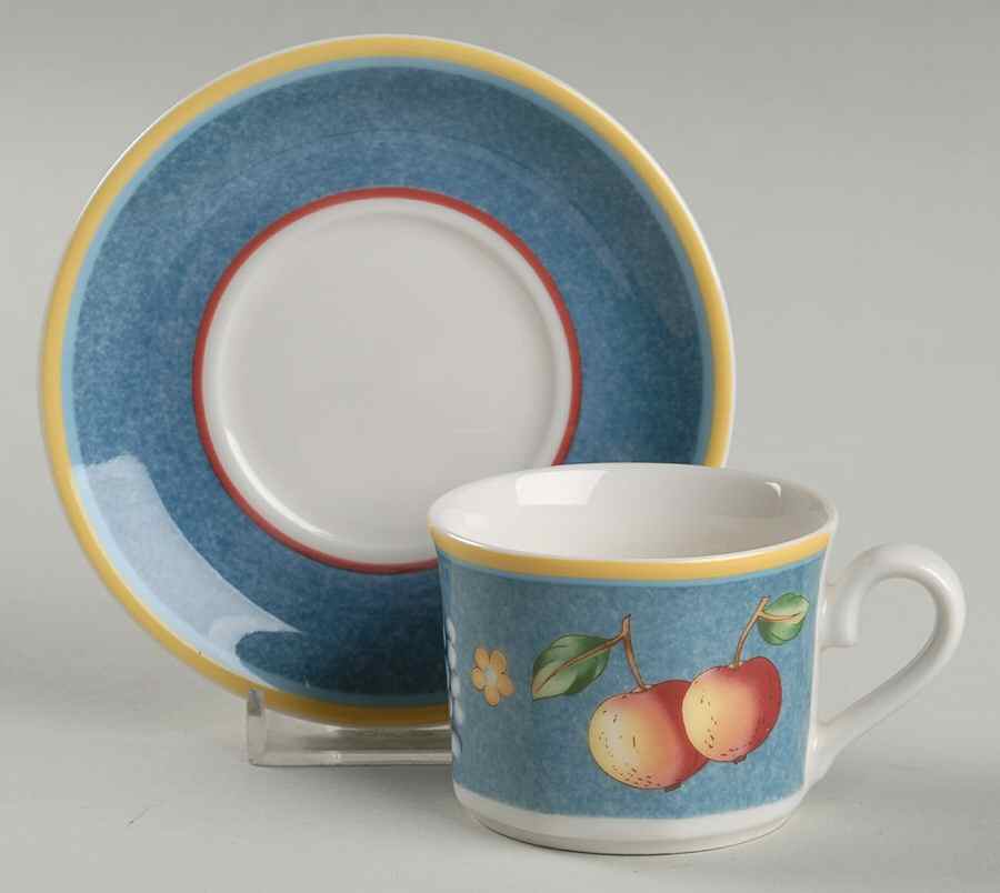 Biella Flat Demitasse Cup & Saucer Set by Villeroy & Boch-1