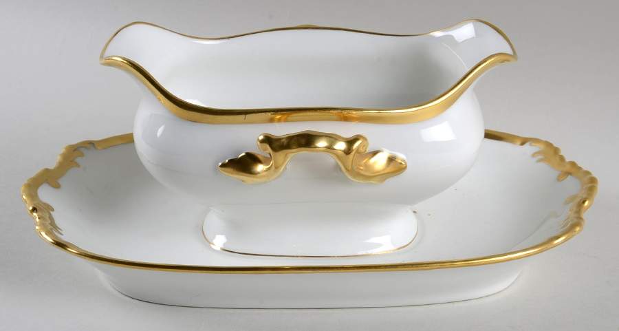 VIG64 Gravy Boat with Attached Underplate by Vignaud-1