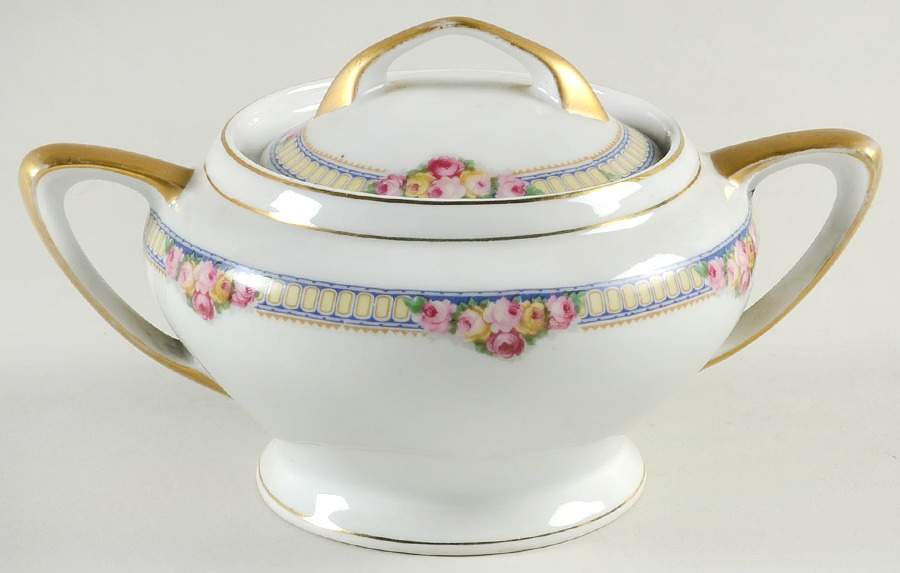 VIT127 Sugar Bowl & Lid by Victoria (Czech)-1