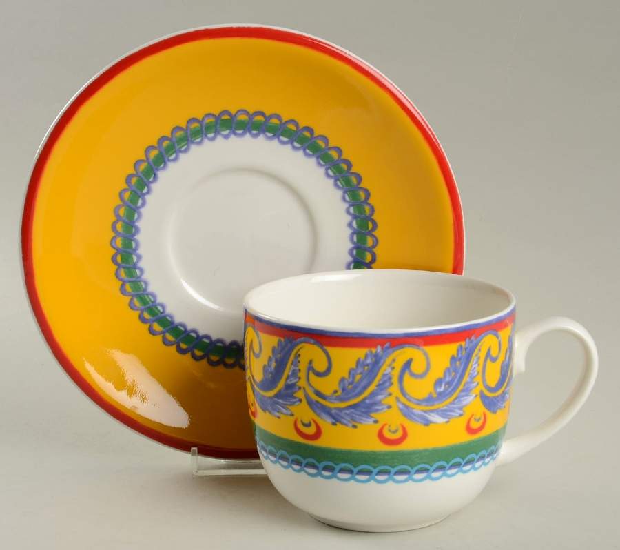Rio Breakfast Cup & Saucer Set by Vista Alegre-1