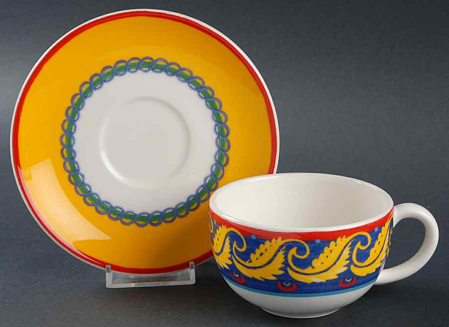 Rio Flat Cup & Saucer Set by Vista Alegre-1