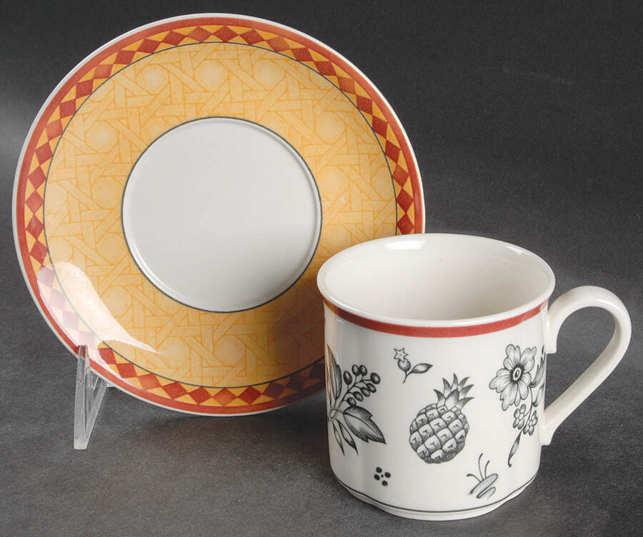 Switch Plantation (Switch 5) Flat Cup & Saucer Set by Villeroy & Boch-1