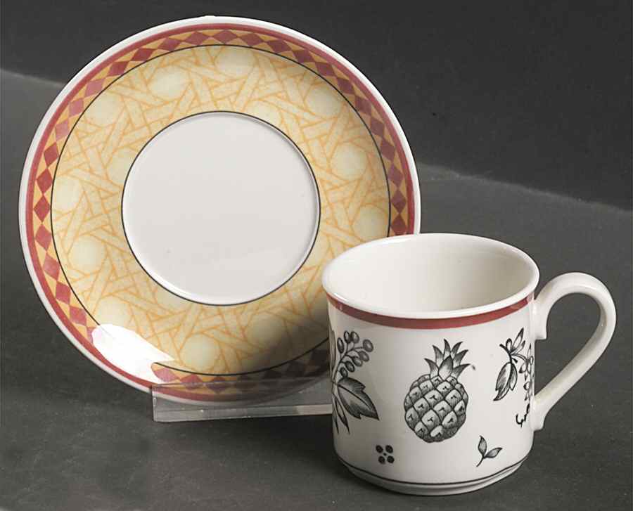 Switch Plantation (Switch 5) Flat Demitasse Cup & Saucer Set by Villeroy & Boch-1