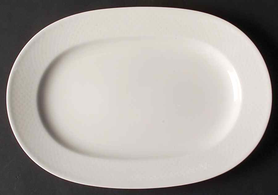 Tipo White 11" Oval Serving Platter by Villeroy & Boch-1