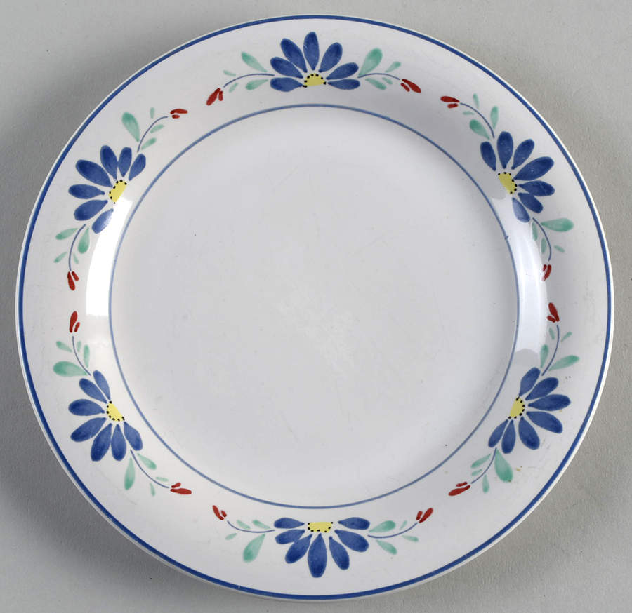 Blue Daisy Salad Plate by Vitromaster-1